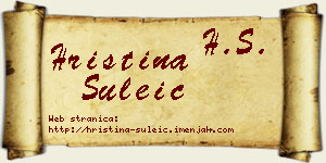 Hristina Šuleić vizit kartica